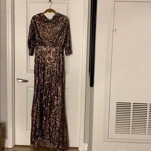 Badgley Mischka sequin gown